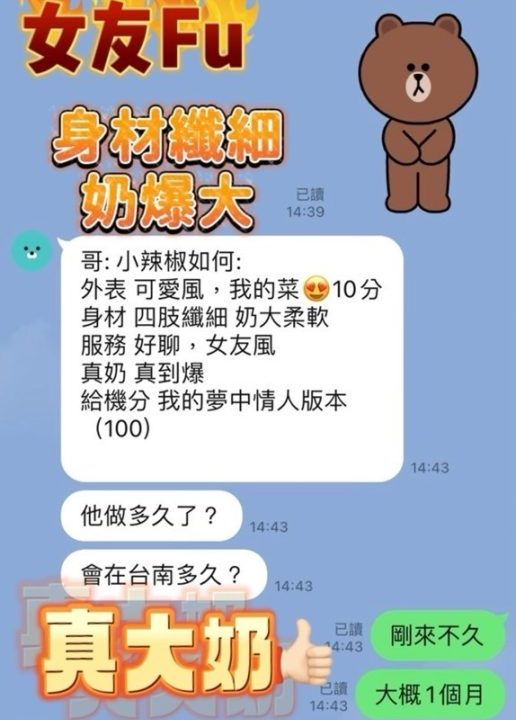 Alternative view of 台南定點茶 小辣椒 援交